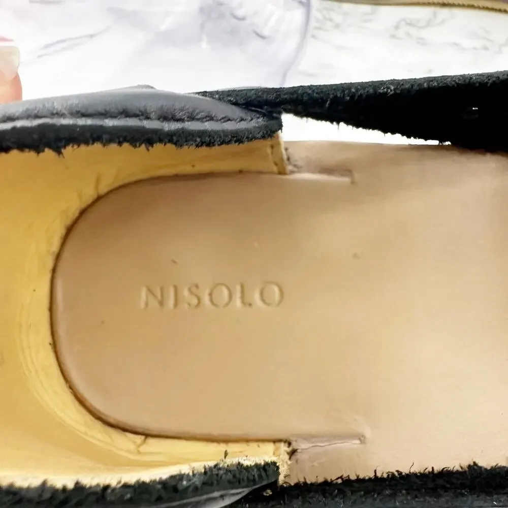 Nisolo Men’s 9.5 Huarache Sandal Black Leather‎ Water Resistant Sandals